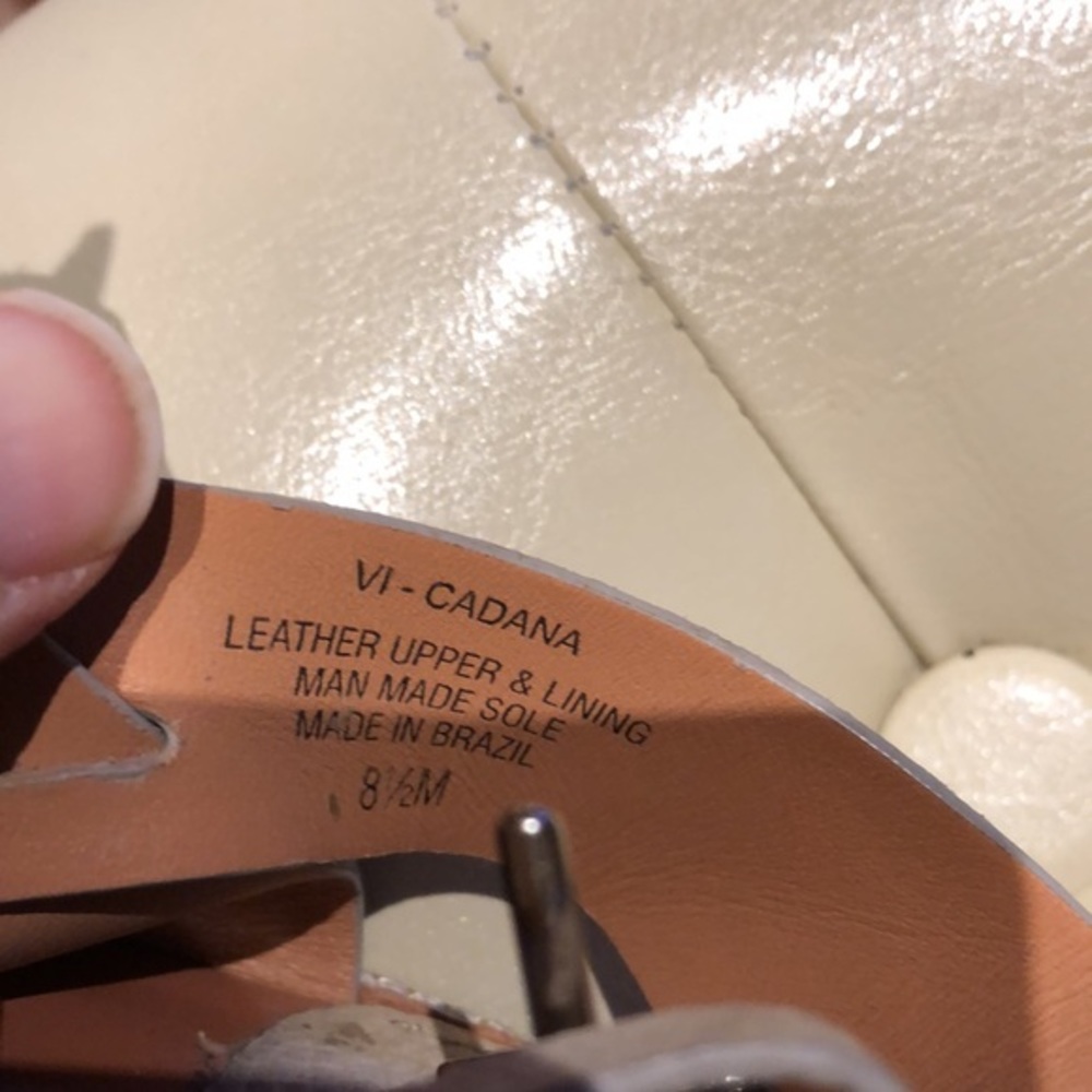 Vince Camuto Signature VI-CADANA genuine Leather wood wedge, size 8.5 - Picture 14 of 14